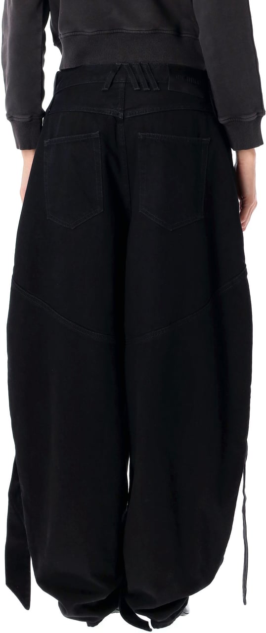 The Attico New Denim Wide Nero Zwart
