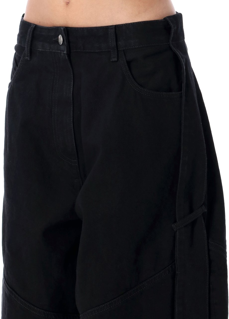The Attico New Denim Wide Nero Zwart