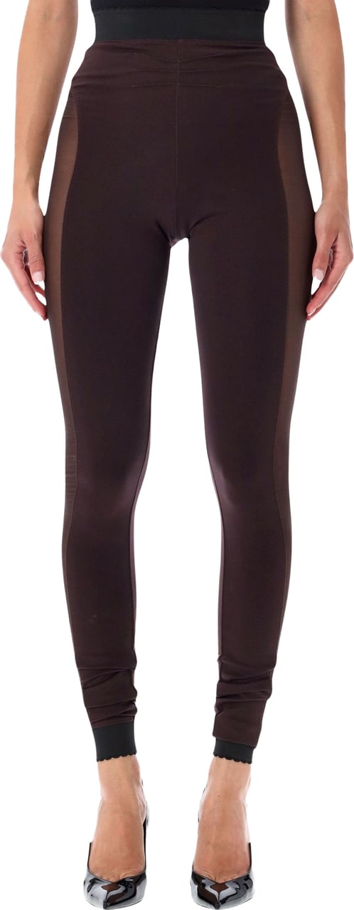 The Attico Leggins Dark Brown Bruin