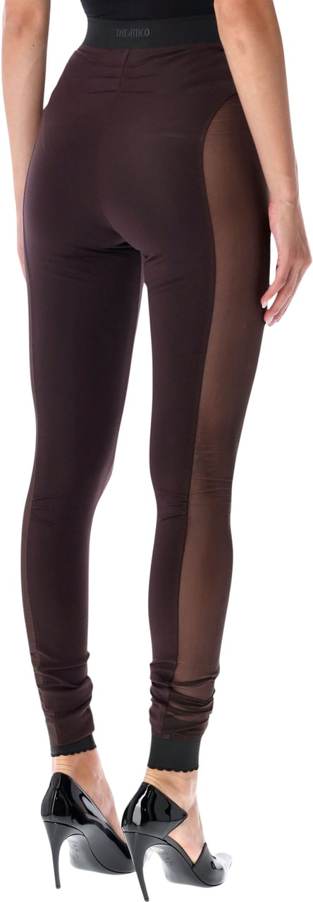 The Attico Leggins Dark Brown Bruin