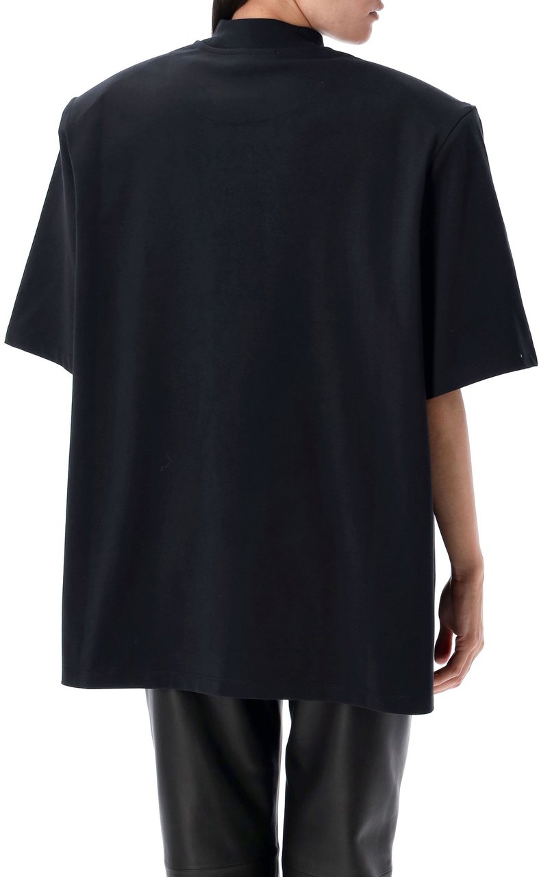 The Attico Classic Tshirt Matte Black Zwart
