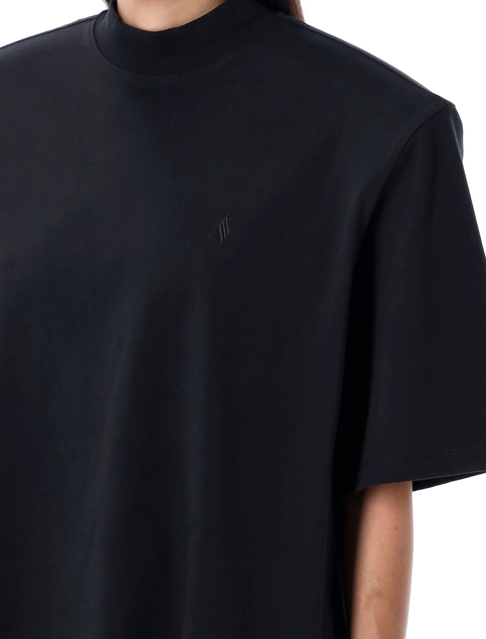 The Attico Classic Tshirt Matte Black Zwart