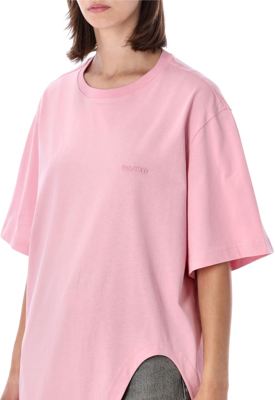 The Attico Classic Tshirt Light Pink Roze