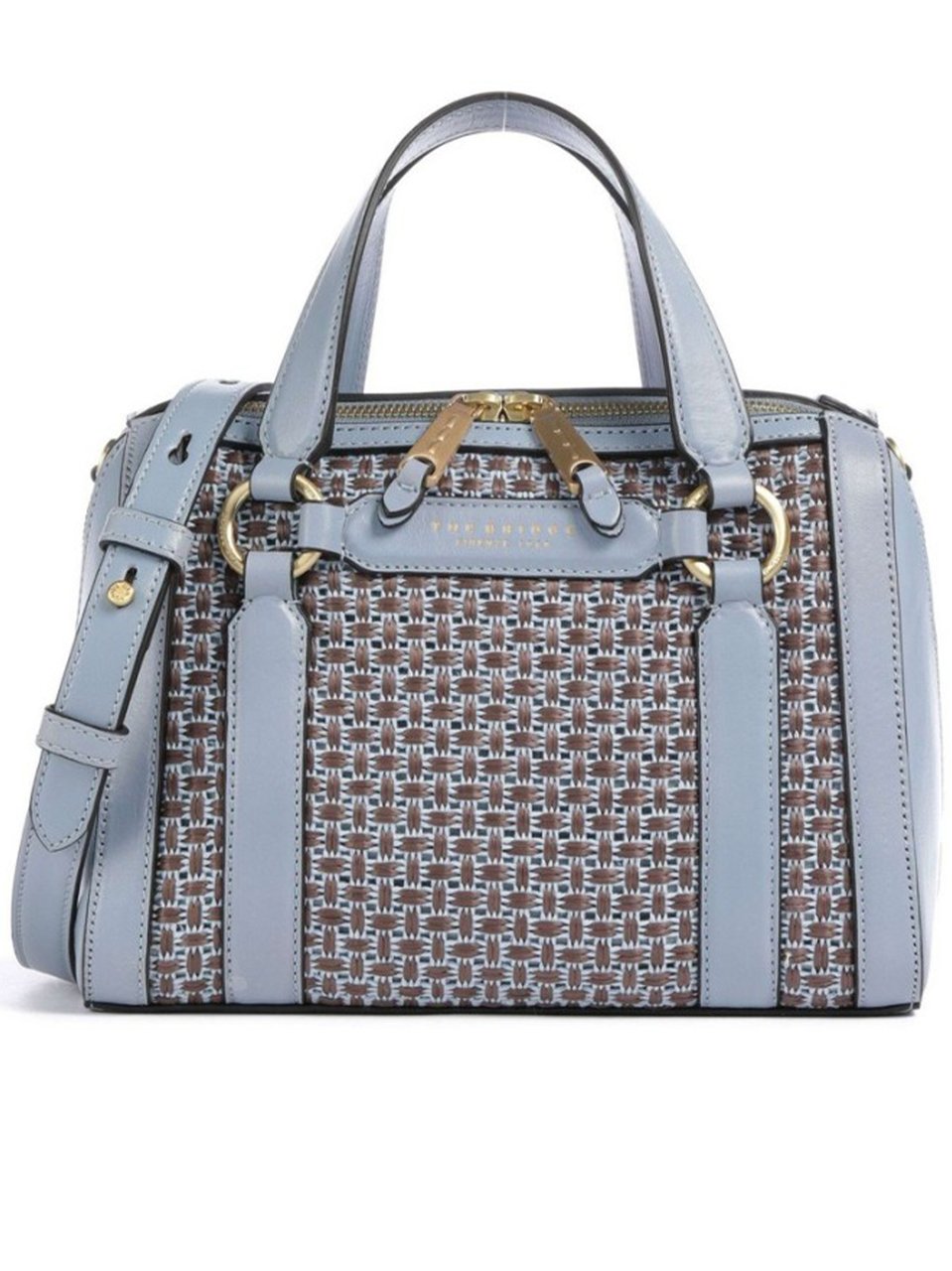 The Bridge Blue Handbag W/Shoulder Geometric Canvas Handbag Grijs