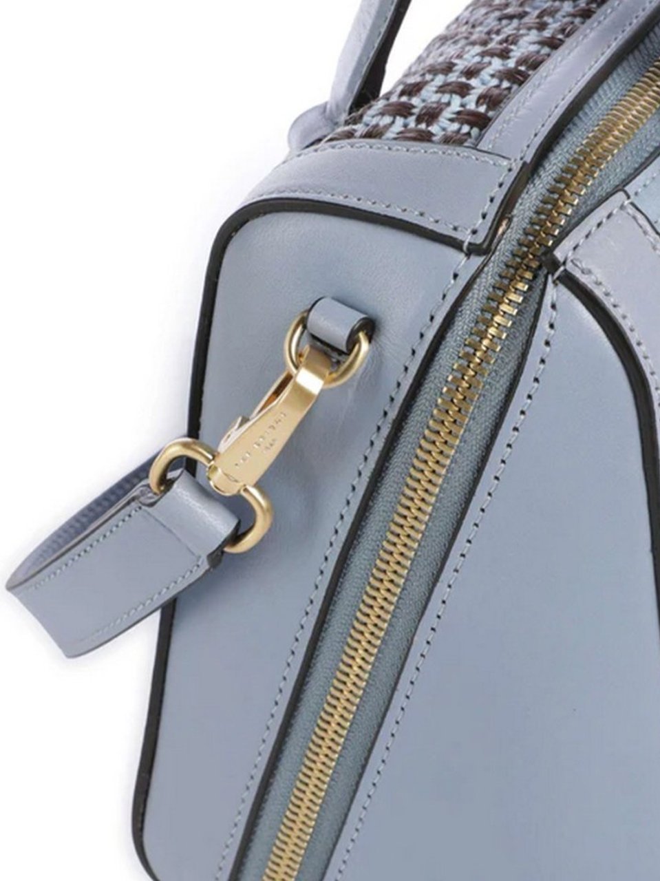 The Bridge Blue Handbag W/Shoulder Geometric Canvas Handbag Grijs