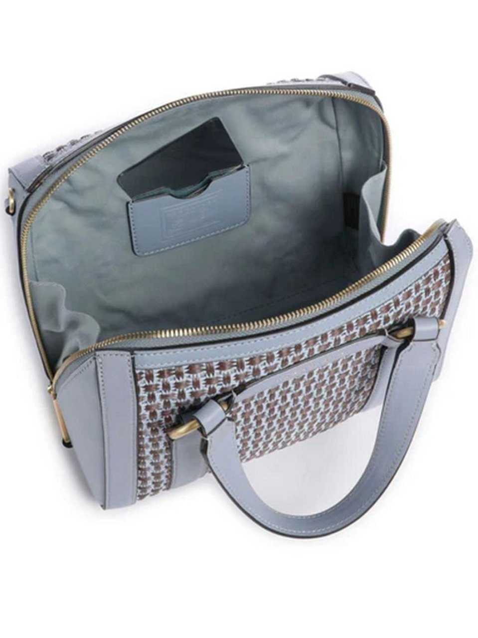 The Bridge Blue Handbag W/Shoulder Geometric Canvas Handbag Grijs
