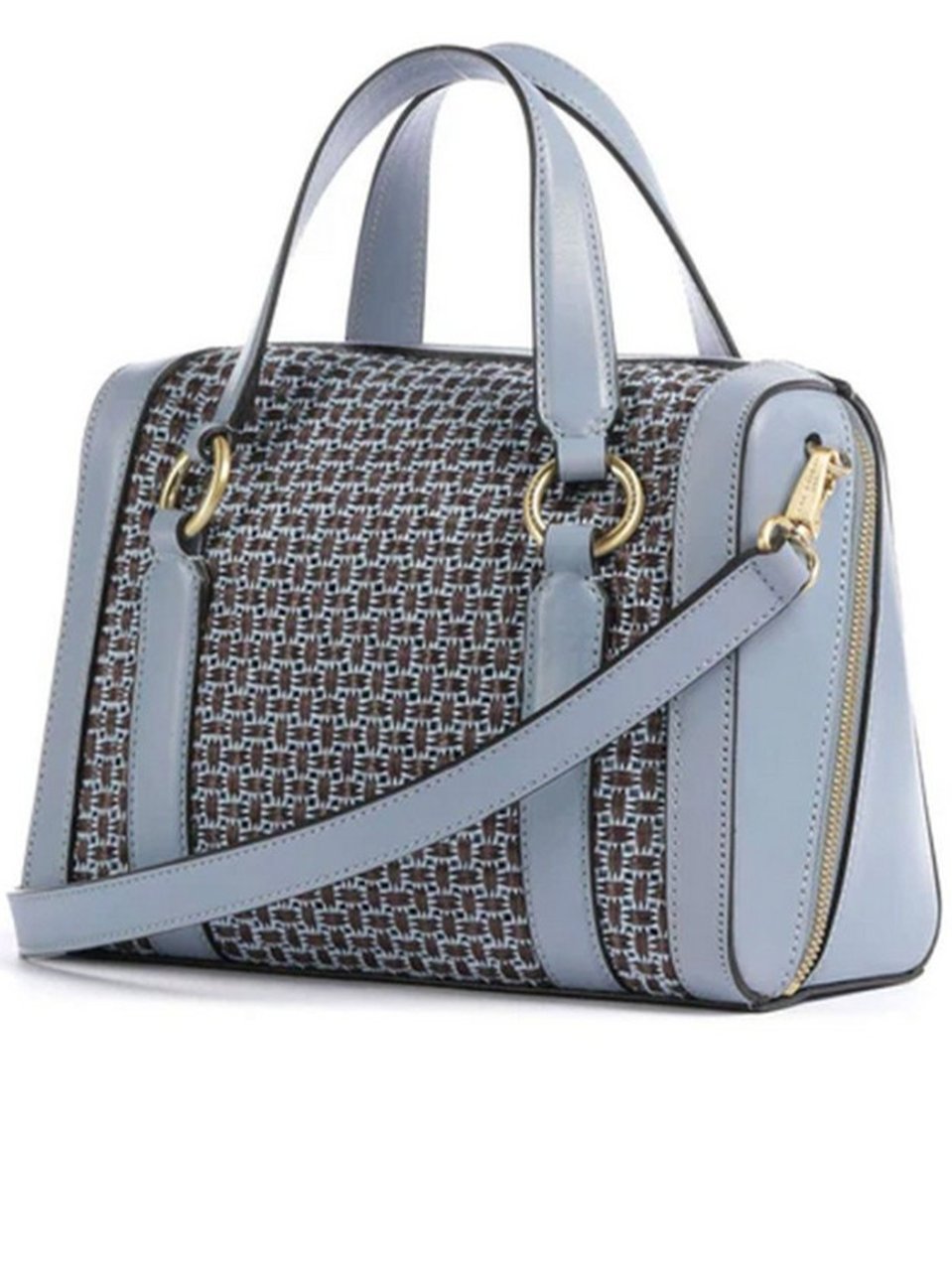The Bridge Blue Handbag W/Shoulder Geometric Canvas Handbag Grijs