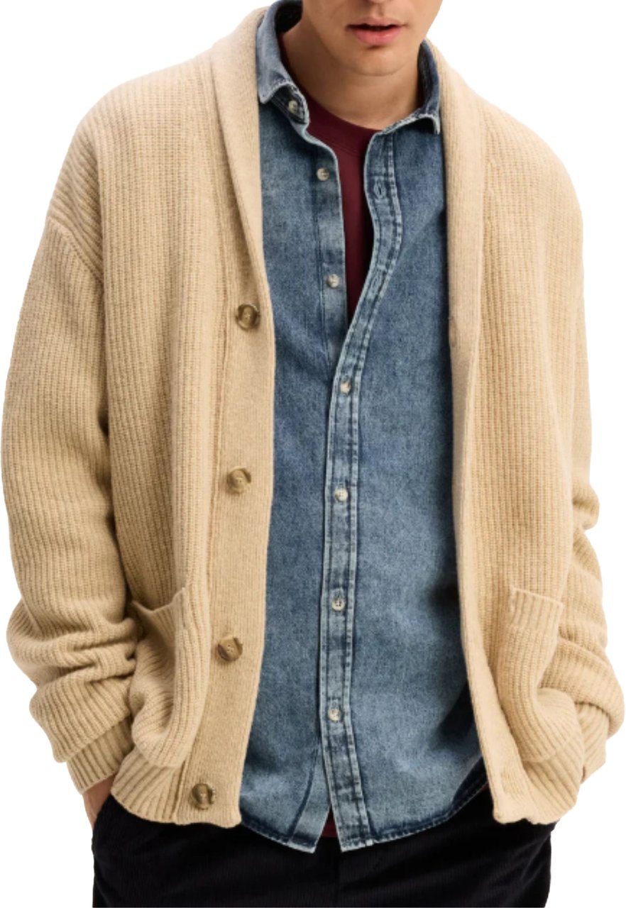 The GoodPeople The Goodpeople Kardigan Vesten Beige 25020120 Beige