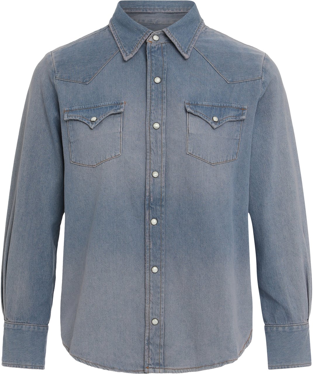 The Great Denim shirt Blauw
