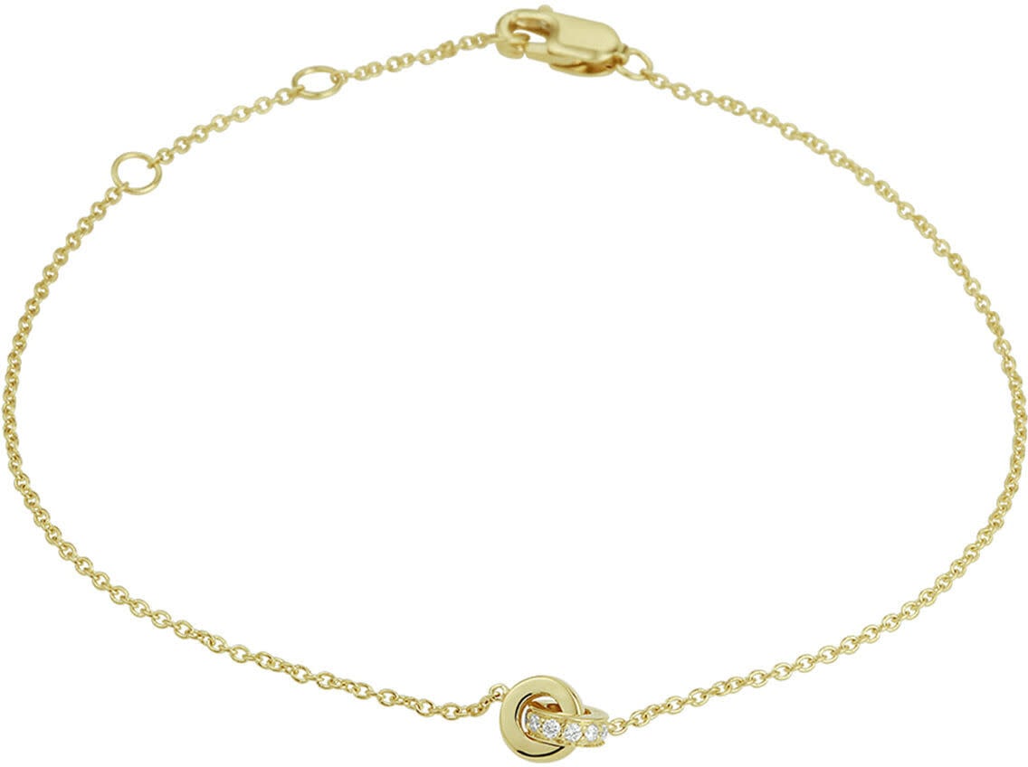 The House Of Blinckers THOB Armband 40.22405 14k Geelgoud Circle met 0.05crt H SI Diamant 5 x 2mm 15 - 18cm Goud