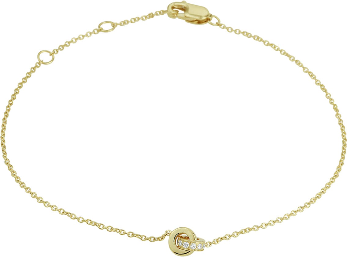 The House Of Blinckers THOB Armband 40.22405 14k Geelgoud Circle met 0.05crt H SI Diamant 5 x 2mm 15 - 18cm Goud