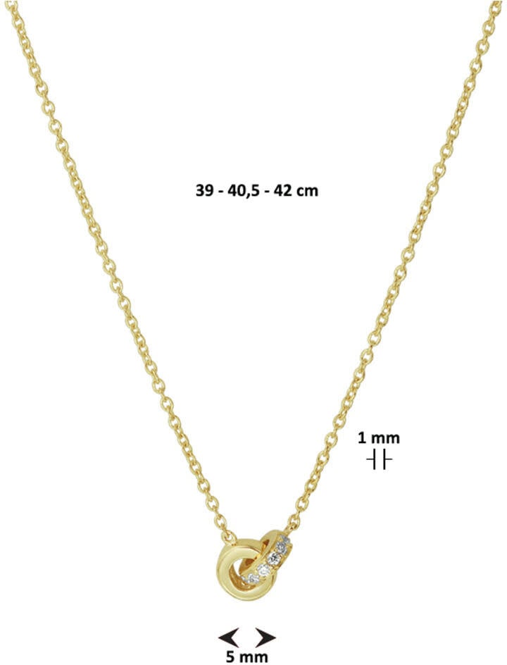 The House Of Blinckers THOB Collier 40.22406 14k Geelgoud Ring met diamant 0,05crt H SI Diamant 5 x 2mm 39 - 42cm Goud