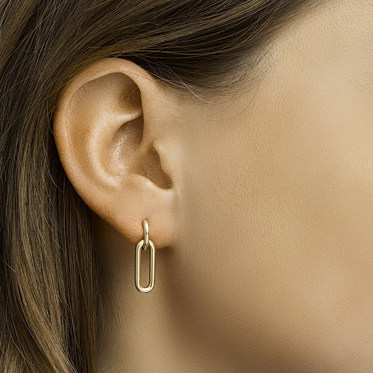 The House Of Blinckers THOB Oorbellen 40.22543 14k Geelgoud Ovaal Schakel 2.2mm 16.5mm Goud