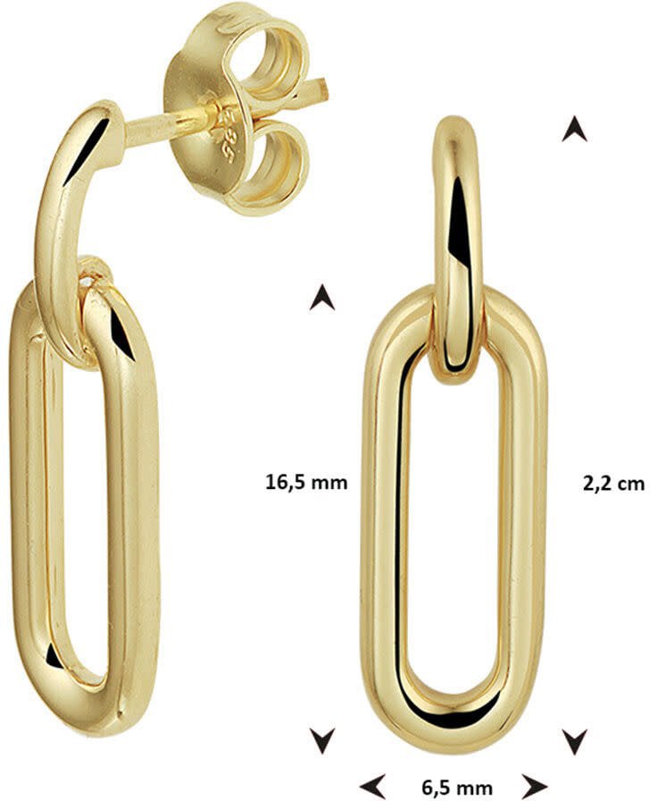 The House Of Blinckers THOB Oorbellen 40.22543 14k Geelgoud Ovaal Schakel 2.2mm 16.5mm Goud