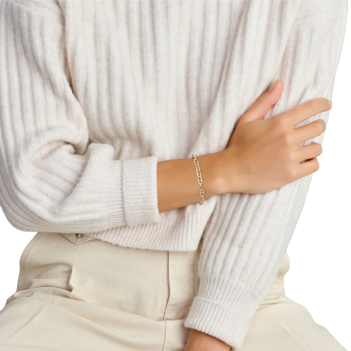 The House Of Blinckers THOB Armband 40.24453 14k Geelgoud Anker Schakel 5.8mm 19cm Goud