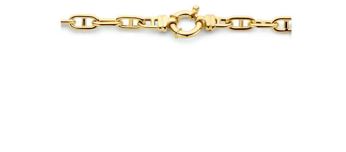 The House Of Blinckers THOB Collier 40.24454 14k Geelgoud Paperclip met Balkje Anker Schakel 5.8mm 45cm Goud