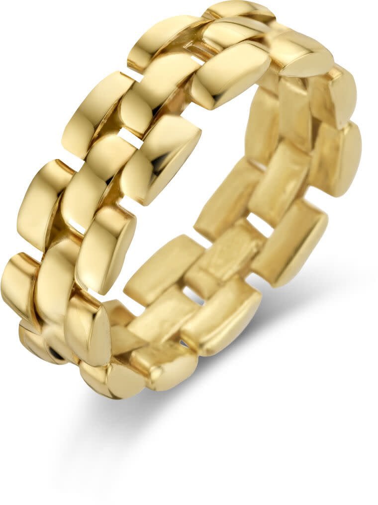 The House Of Blinckers THOB Ring 40.25978/17.5 14k Geelgoud Schakel Maat 17.5 Goud