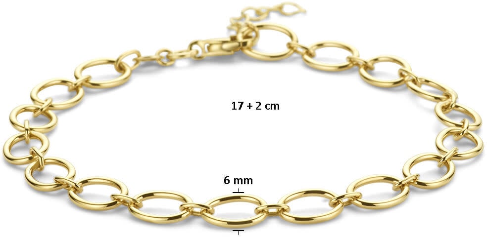 The House Of Blinckers THOB Armband 40.27292 14k Geelgoud Ovaal Schakel 6mm 17+2cm Goud