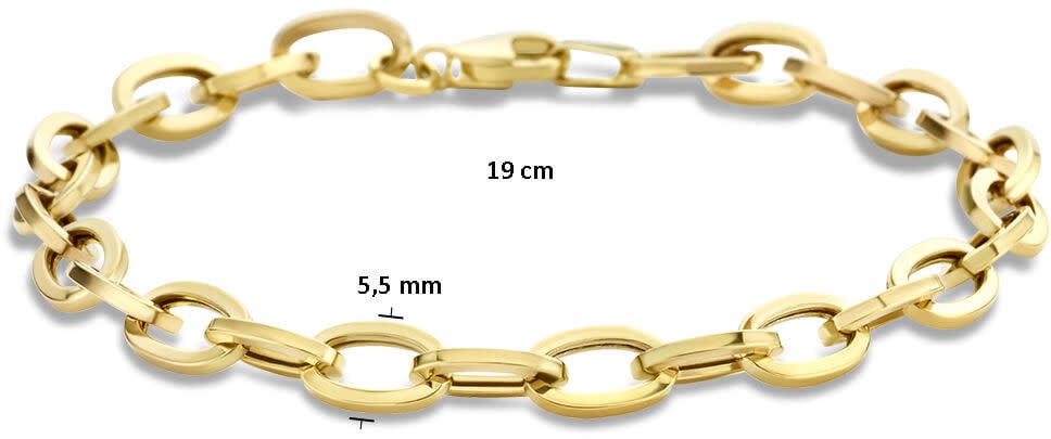 The House Of Blinckers THOB Armband 40.27295 14k Geelgoud Ovaal Schakel 5.5 mm 19cm Goud