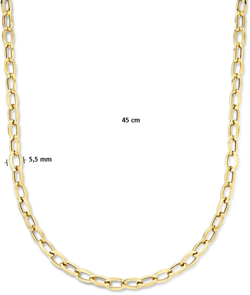 The House Of Blinckers THOB Collier 40.27296 14k Geelgoud Paperclip 45cm Goud