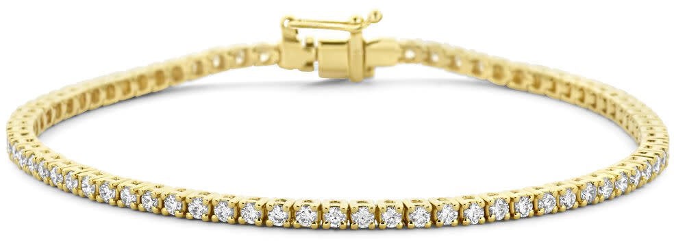 The House Of Blinckers THOB Armband 40.27326 14k Geelgoud Tennis met 2.00crt G SI Labgrown Diamant 2.3mm 17.5cm Goud