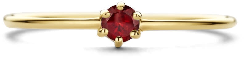The House Of Blinckers THOB Ring 40.27602/16.5 14k Geelgoud met 0.14ct Granaat 4mm Maat 16.5 (Januari) Goud