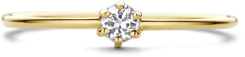 The House Of Blinckers THOB Ring 40.27608/17 14k Geelgoud met 0.135crt Topaas 4mm Maat 17 (April) Goud