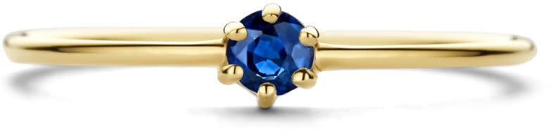 The House Of Blinckers THOB Ring 40.27666/16.5 14k Geelgoud met 0.14crt Saffier 4mm Maat 16.5 (September) Goud