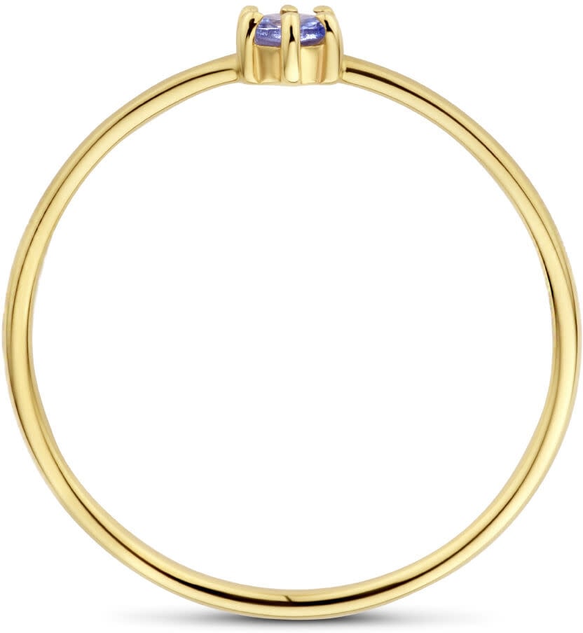 The House Of Blinckers THOB Ring 40.27676/16.5 14k Geelgoud met 0.108crt Tanzaniet 4mm Maat 16.5 (December) Goud