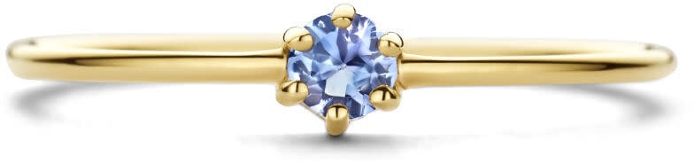 The House Of Blinckers THOB Ring 40.27676/16.5 14k Geelgoud met 0.108crt Tanzaniet 4mm Maat 16.5 (December) Goud