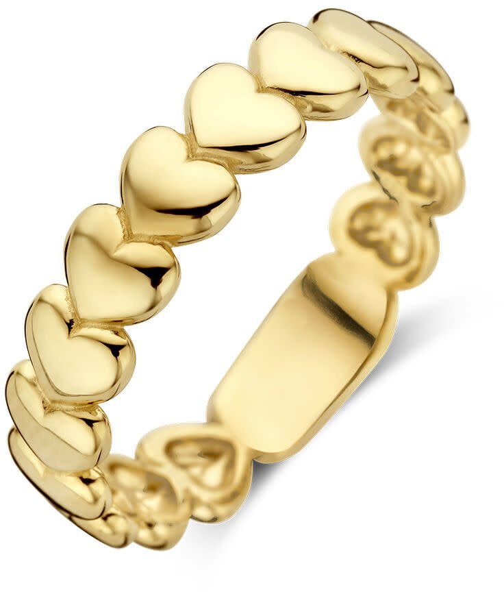 The House Of Blinckers THOB Ring 40.28472/17.5 14k Geelgouden Hartjes Maat 17.5 Goud