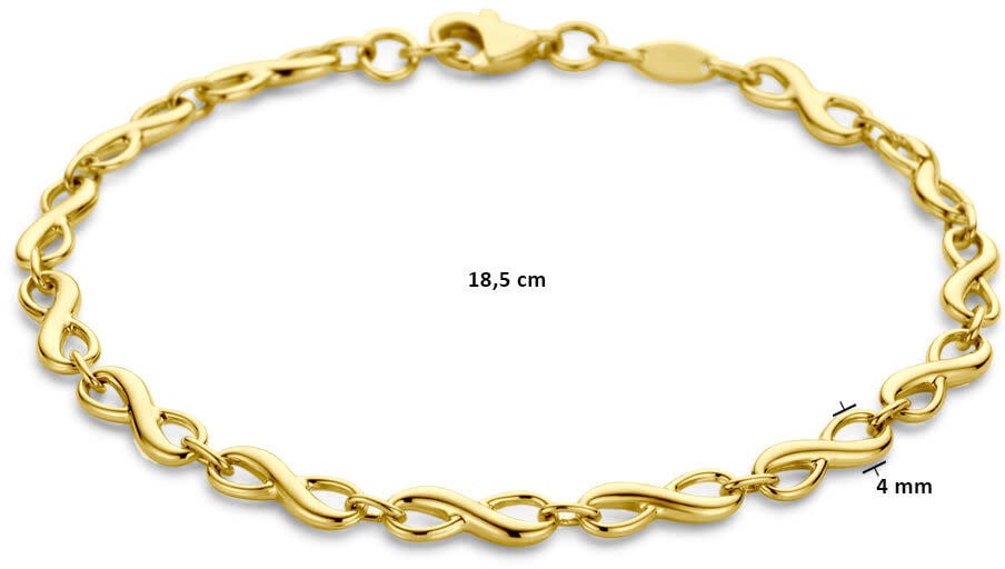 The House Of Blinckers THOB Armband 40.29637 14k Geelgoud Infinity 4mm 18.5mm Goud