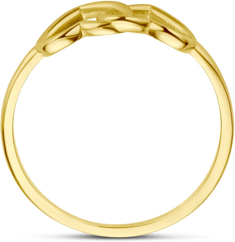 The House Of Blinckers THOB Ring 40.29702/17.25 14k Geelgoud met Twee Verbonden Hartjes Maat 17.25 Goud