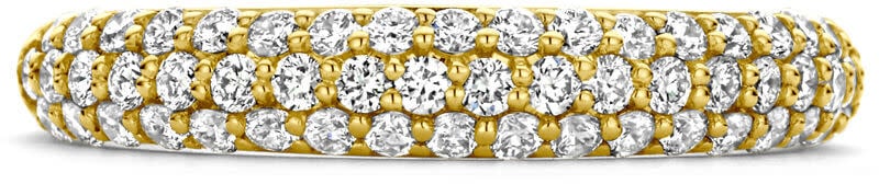 The House Of Blinckers THOB Ring 40.29736/18 14k Geelgoud 64 x 0.01crt H SI Briljant geslepen Diamant Maat 18 Goud