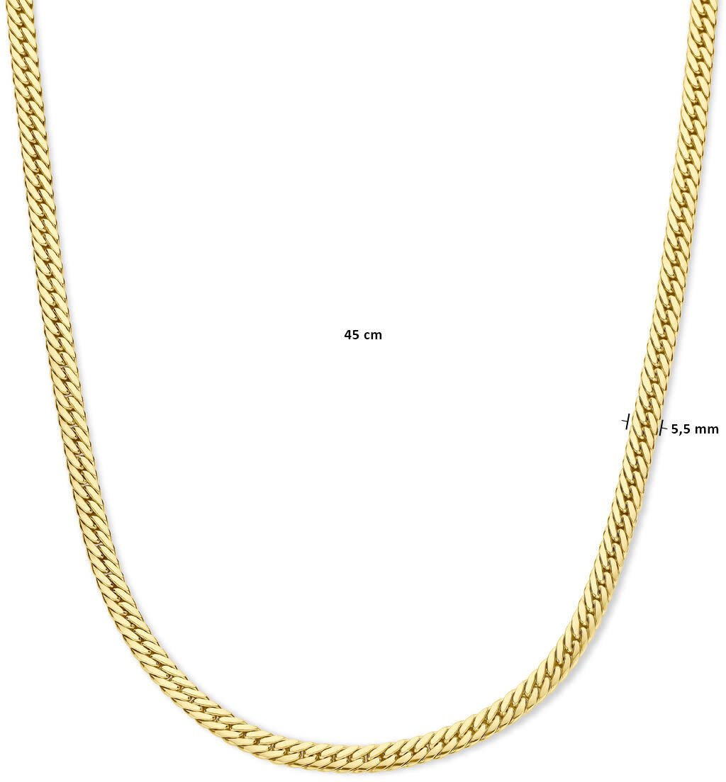 The House Of Blinckers THOB Collier 40.29864 Gourmette 14k Geelgoud 45cm 5,5mm Goud