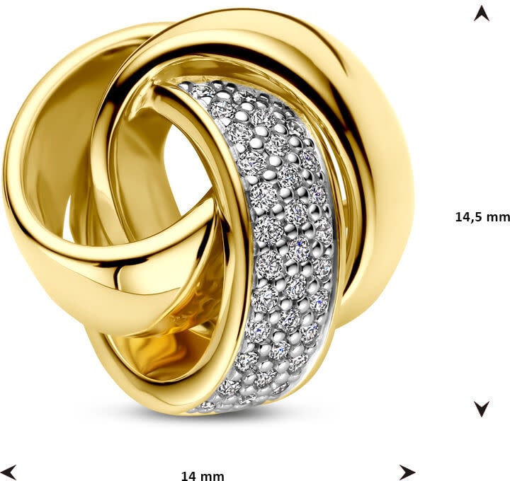 The House Of Blinckers THOB Hanger 40.30363 14kr Geelgoud met 0.14crt H SI Briljant geslepen Diamant 14mm Goud