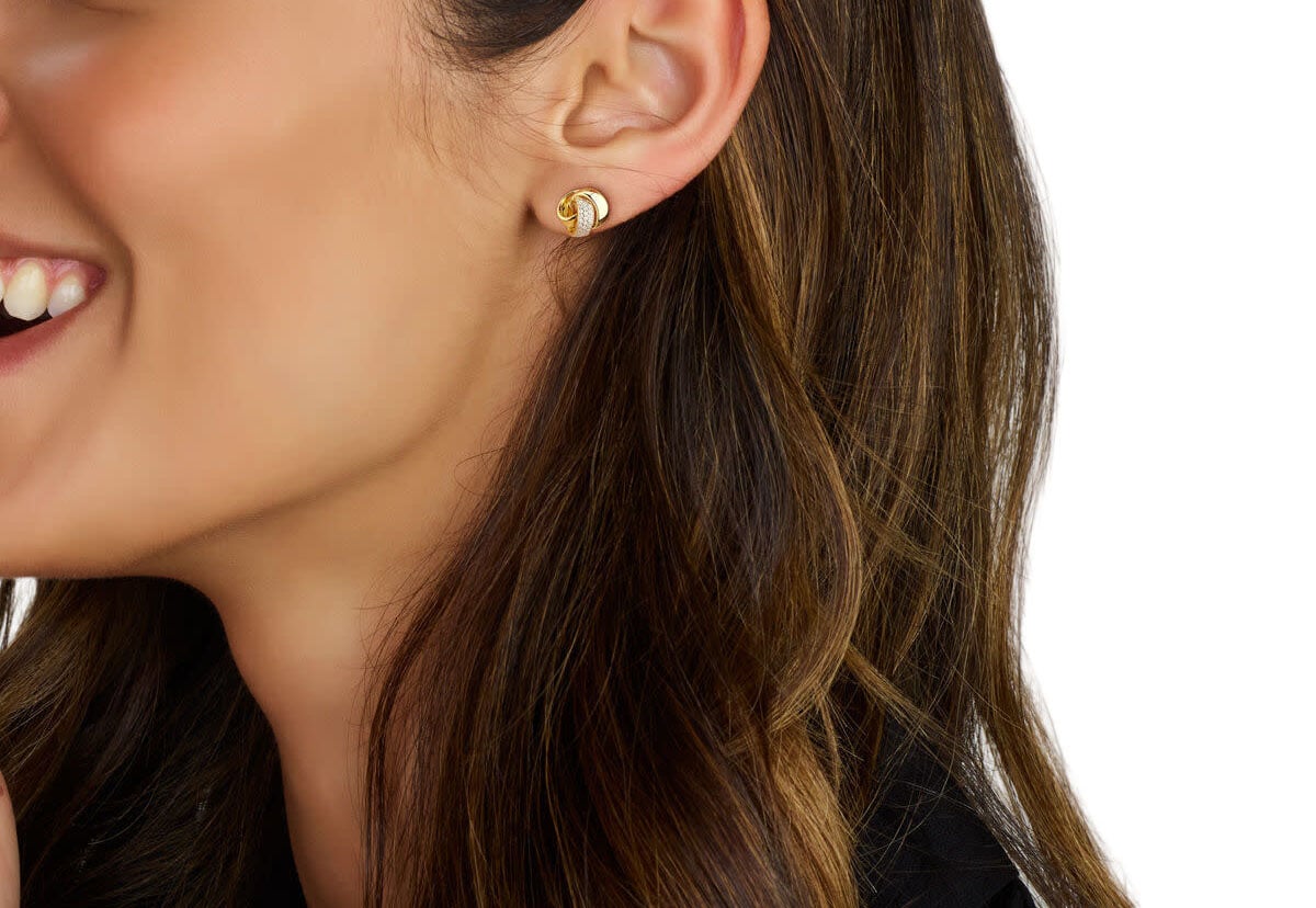 The House Of Blinckers THOB Oorbellen 40.30364 14k Geelgoud 0.19crt H SI Diamant Knoop Goud