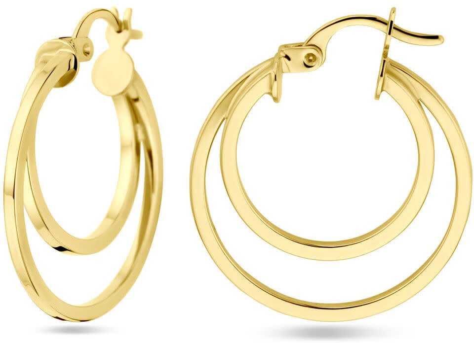 The House Of Blinckers THOB Oorbellen 40.30820 14k Geelgoud Dubbellen Oorringen 2.5mm 22.5mm Goud