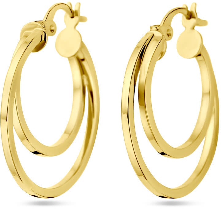 The House Of Blinckers THOB Oorbellen 40.30820 14k Geelgoud Dubbellen Oorringen 2.5mm 22.5mm Goud