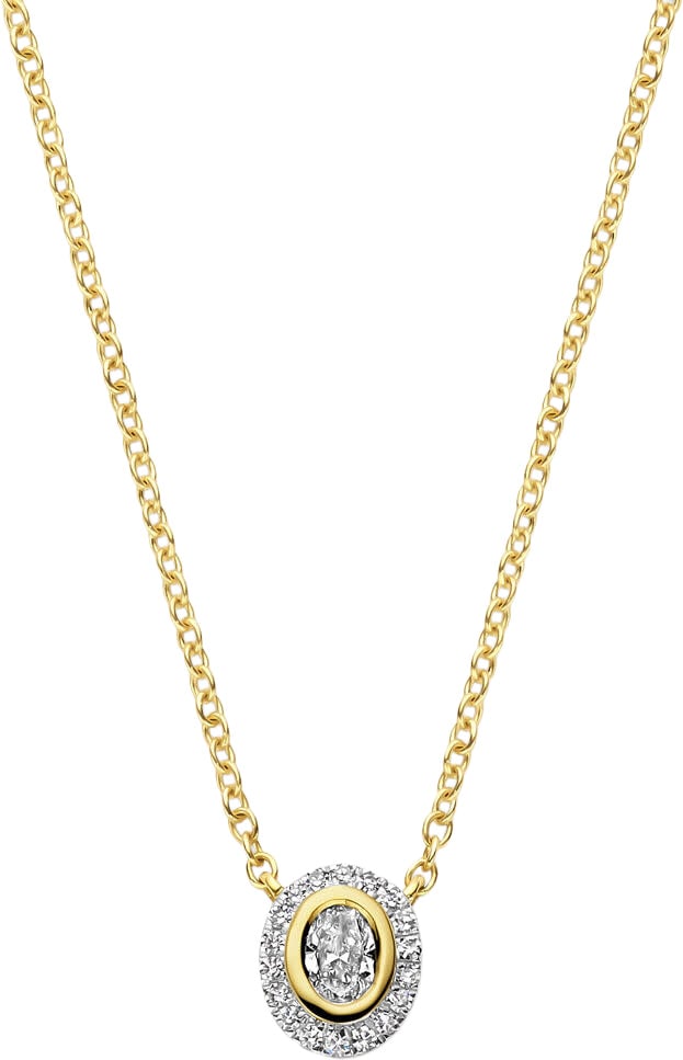 The House Of Blinckers THOB Collier 40.32215 14k Geelgoud met 0.25 ct GH SI Diamant 40-44cm Goud