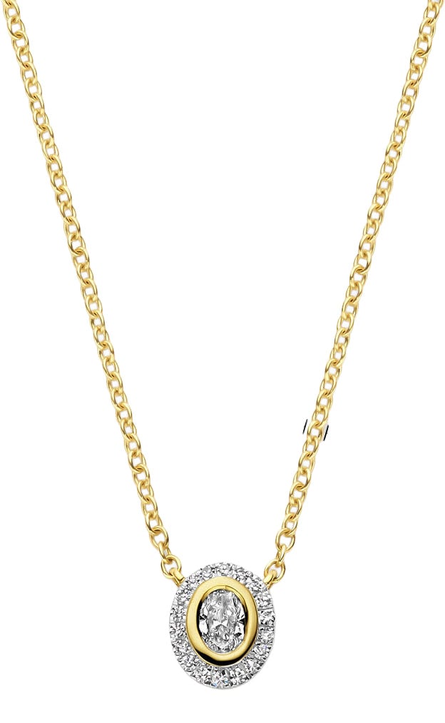 The House Of Blinckers THOB Collier 40.32215 14k Geelgoud met 0.25 ct GH SI Diamant 40-44cm Goud