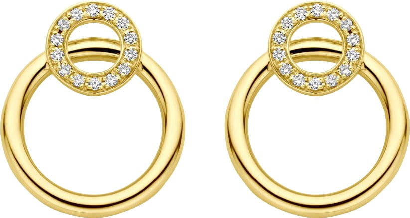 The House Of Blinckers THOB Oorbellen 40.33487 14k Geelgoud met 0.11ct GH SI Diamant 16x13.5mm Goud