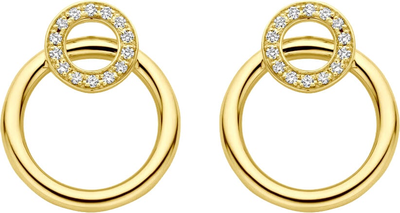 The House Of Blinckers THOB Oorbellen 40.33487 14k Geelgoud met 0.11ct GH SI Diamant 16x13.5mm Goud