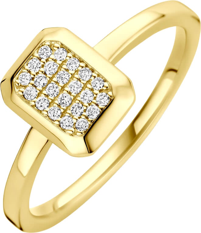 The House Of Blinckers THOB Ring 40.34700 54 14k Geelgoud met 0,10crt H SI Briljant geslepen Diamant Maat 54 Goud