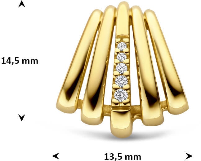 The House Of Blinckers THOB Hanger 40.35351 14k Geelgoud met 0.035crt H SI Diamant 14.5 x 13.5mm Goud