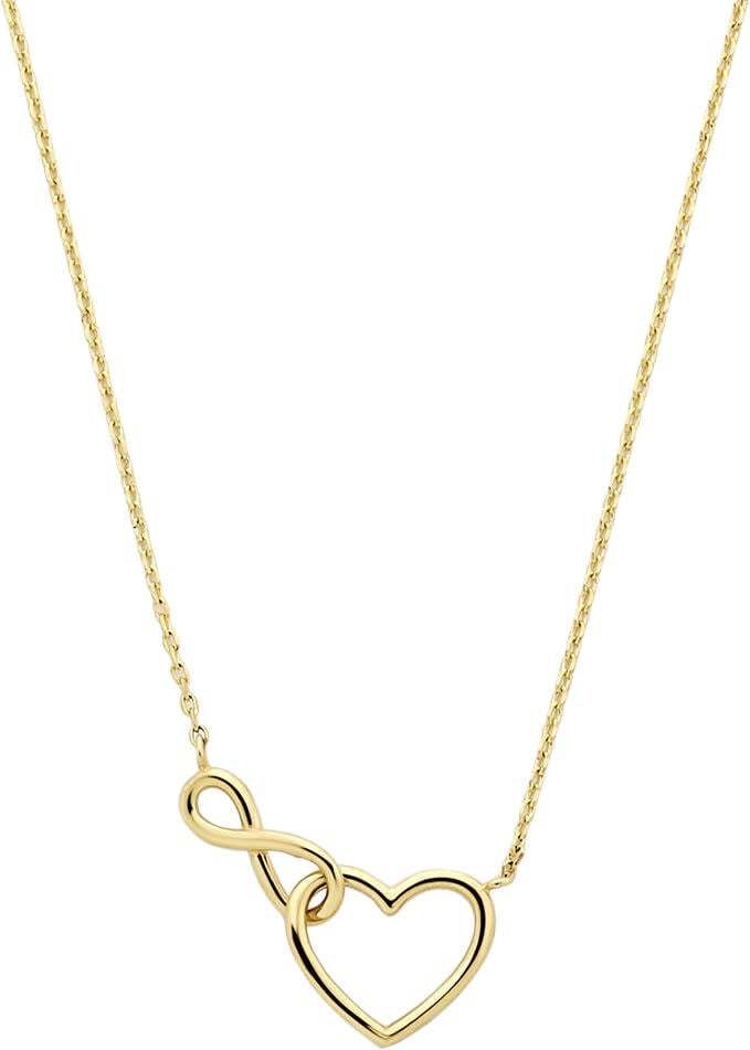 The House Of Blinckers THOB Collier 40.35628 14k Geelgoud Hart met Infintie Teken 40-42-44cm Goud