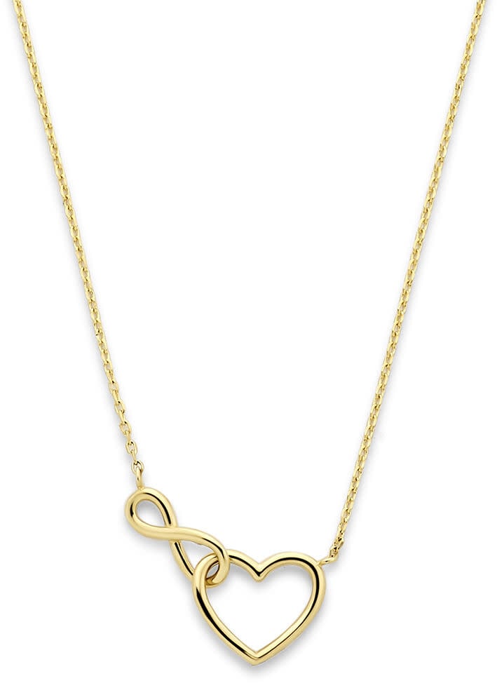 The House Of Blinckers THOB Collier 40.35628 14k Geelgoud Hart met Infintie Teken 40-42-44cm Goud