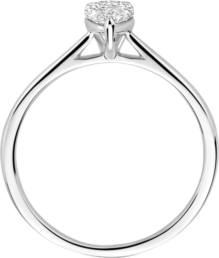 The House Of Blinckers THOB Ring 41.06441/54 14k Witgoud met 0.50crt D VS2 Peer geslepen Labgrown Diamant IGI Maat 54 Zilver