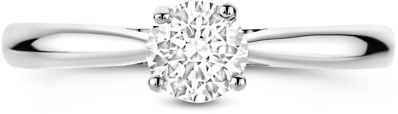 The House Of Blinckers THOB Ring 41.06449/54 14k Witgoud 0.51crt D VS1 Briljant Geslepen Labgrown Diamant IGI Maat 54 Zilver