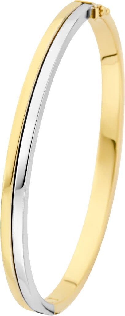 The House Of Blinckers THOB Armband 42.07610 Bangle 14k Geel- en Witgoud Vlak Buis 5mm x 60mm Goud